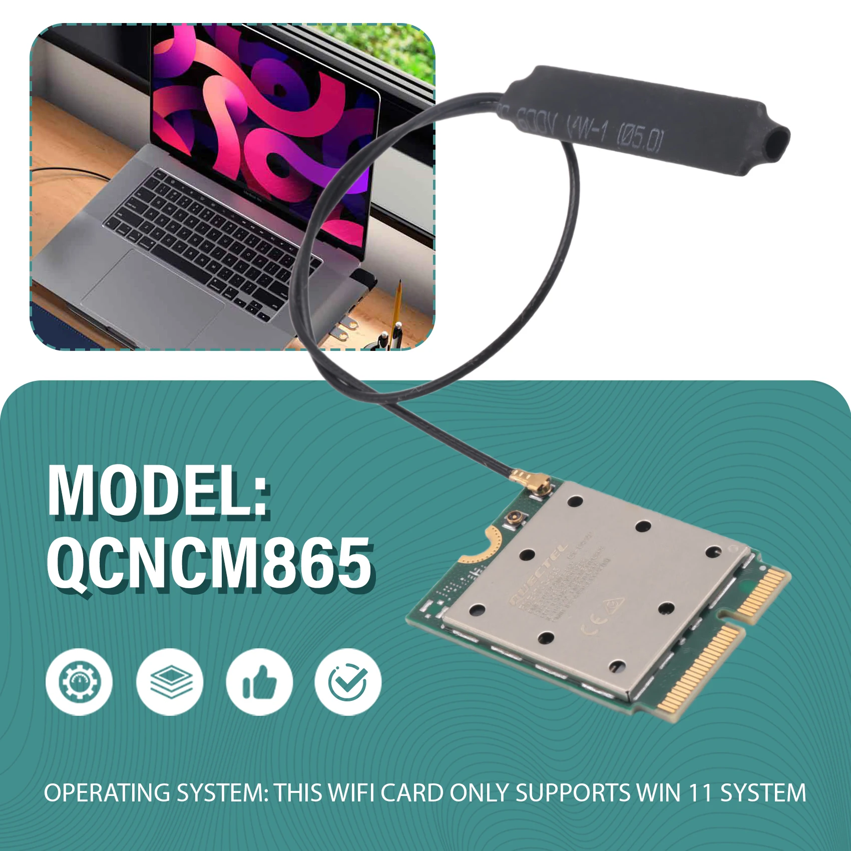 Wifi 7 QCNCM865 M.2…