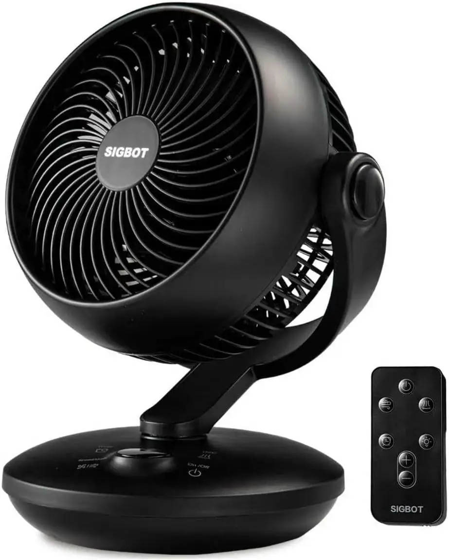 

Bedroom, Dorm, Clinic & Office Fan - Plastic, No Color Mentioned, Remote Control, Ultra Quiet, 3 Modes, 8 Speeds, 9-Hour Timer