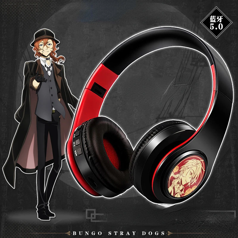 Cosplay Gaming Headphone Anime  Jujutsu Kaisen Gojou Satoru Bluetooth Headset Headphone Gift Plug in card and FM for IOS ANDROID