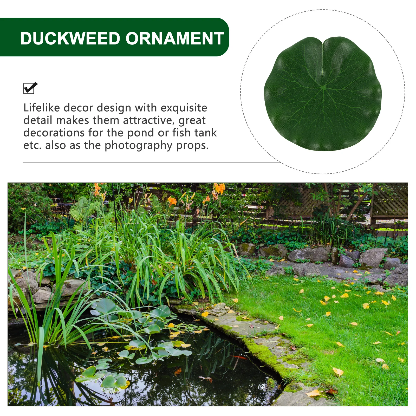 

10Pcs Durable Lightweight Eva Lotus Leaves Fish Tank Pond Decoration Lifelike Natural Aquariums Landscape Decor