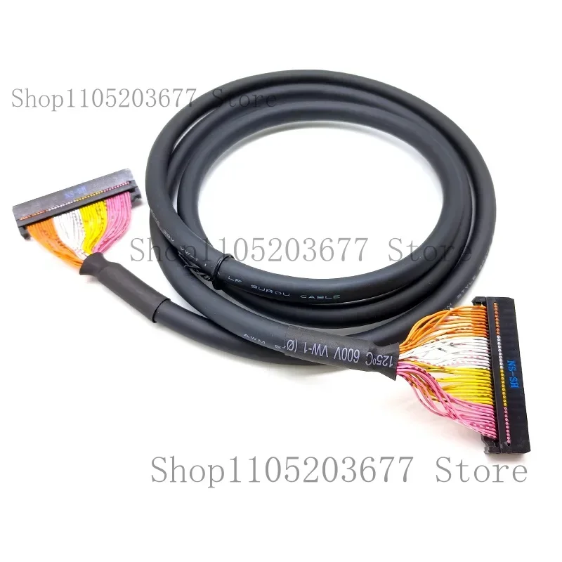 . FOR PLC Connection Cable 10 20 30 34 40 50 64 Core Pin IDC Terminal Block Multi-core Signal Shielding Wire FC-2.54 Connector