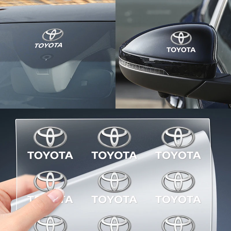 Car Logo Stickers Decorative Accessories For Toyota chr Corolla Camry rav4 Yaris hilux prius avensis auris Prado verso fortuner