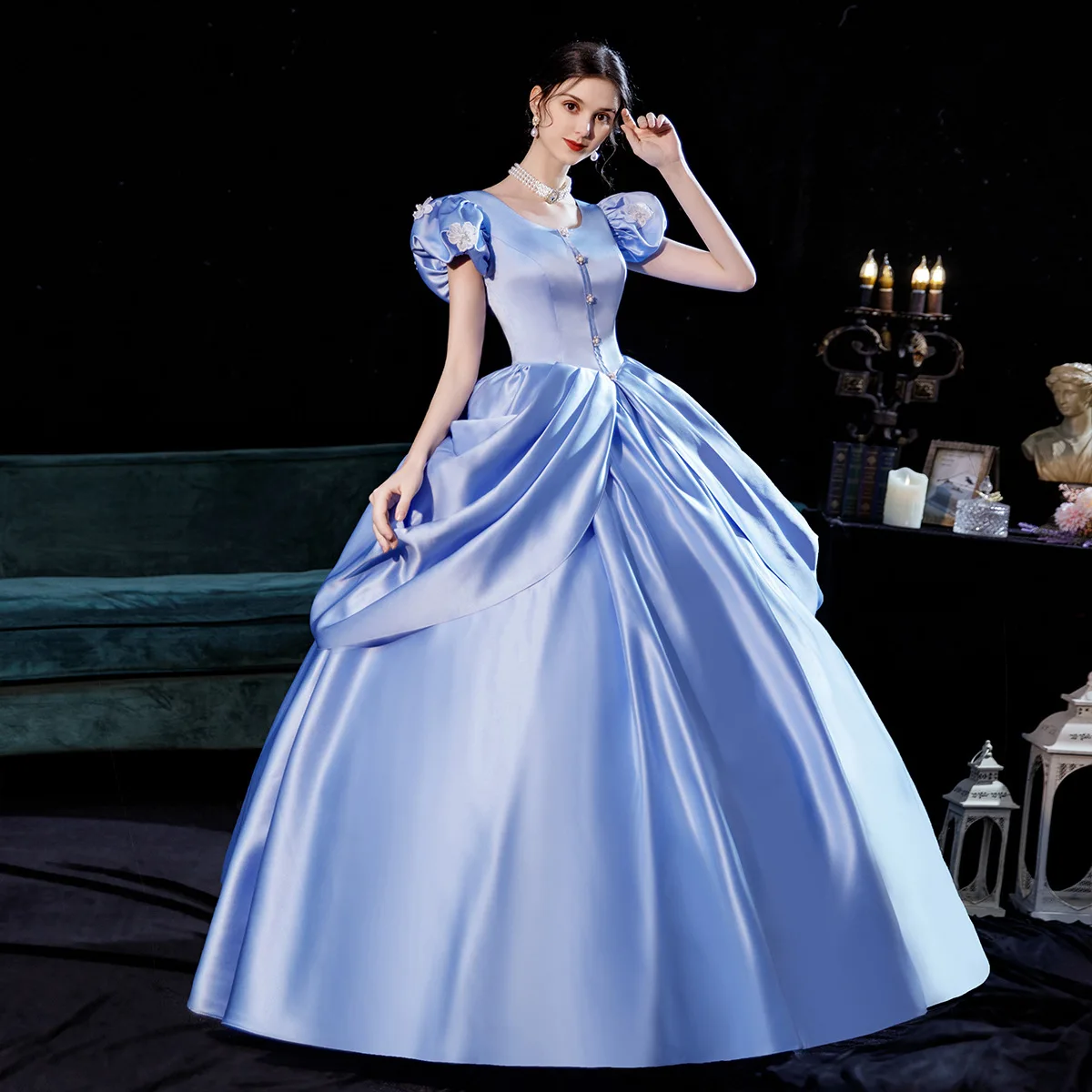 신데렐라 동화 드라마 드라마 졸업식 호스트 의상 생일 파티 드레스 여왕 코트 드레스 Vestidos De Graduación