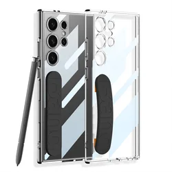 GKK Original Case for Samsung Galaxy S24 Ultra Airbag Silicone Wrist Strap Shockproof Hard Back Cover For Galaxy S24 Ultra Case