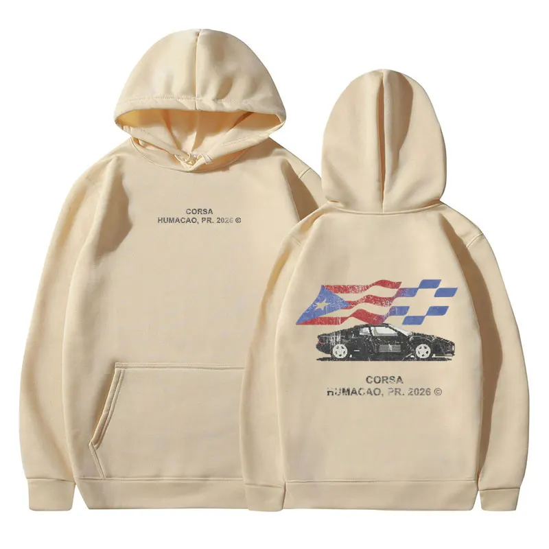 Rapper Eladio Carrion Corsa Album Tour 2026 Merch Hoodies Men's Women Clothing Fashion Long Sleeves Pullovers Hooded Sweatshirts