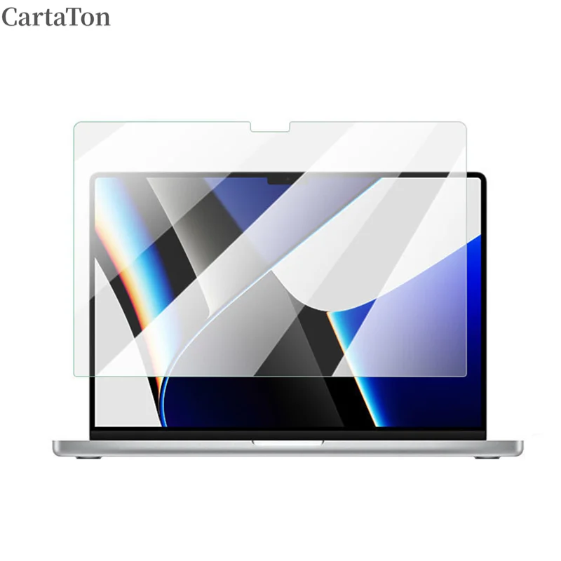 Закаленное стекло 9H для M1 Pro Max Chip Apple MacBook Pro 14,2 дюйма, защитная пленка для экрана ноутбука A2442, пленка без пузырьков