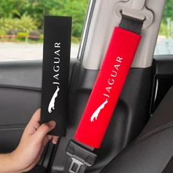 2pcs Car Seat Belt Cover Shoulder Pads Auto Interior Decoration Accessories Case For Jaguar XEL XF XFL XJ F-TYPE F-PACE E-PACE