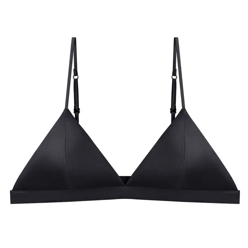 Silk elastic ultra-thin underwire bra with chest pads small chest soft cup mulberry silk French sexy lingerie