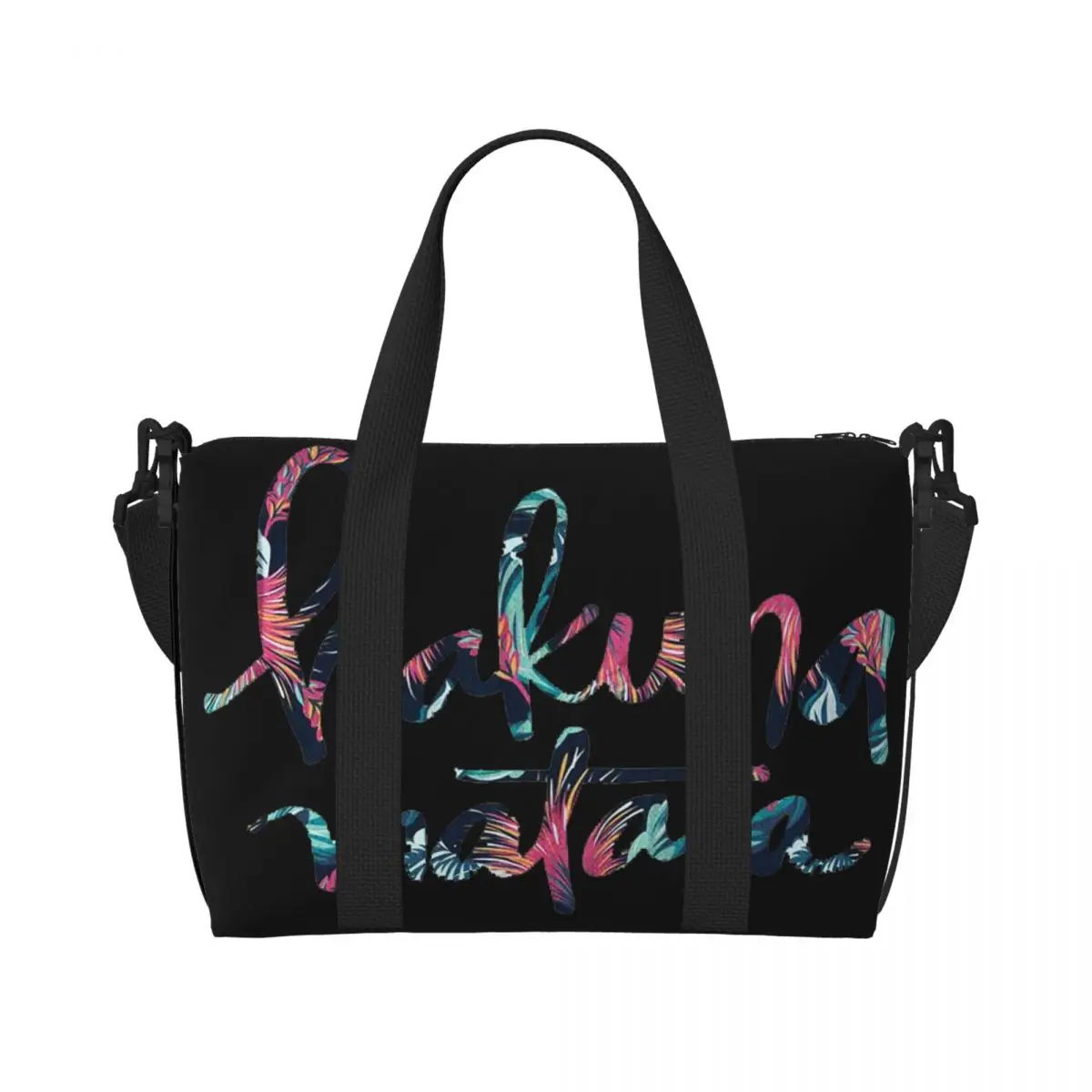 Custom Hakuna Matata Tote Bag Women Large Capacity The Lion King Gym Beach Travel Bags