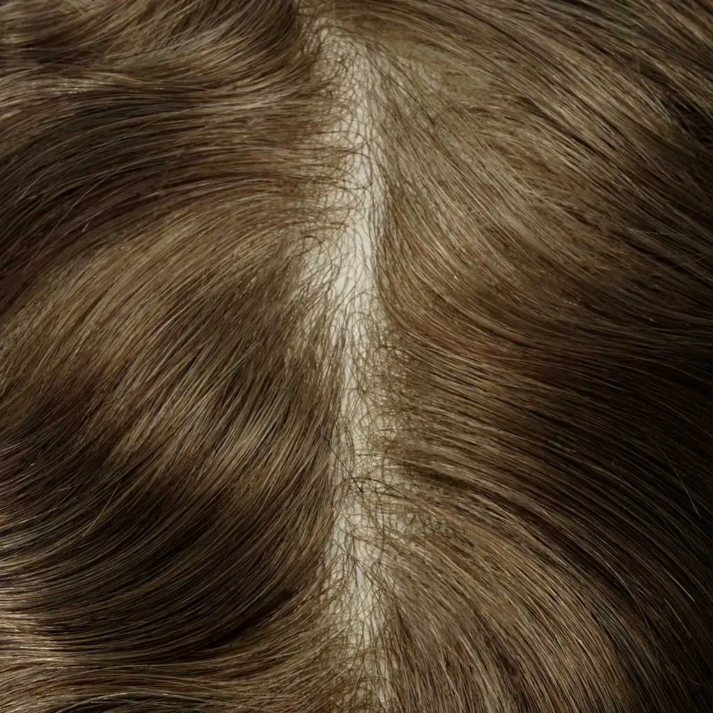 HS25V peau Super fine PU 100% densité cheveux v-boucle avant délié toupet système de remplacement de cheveux