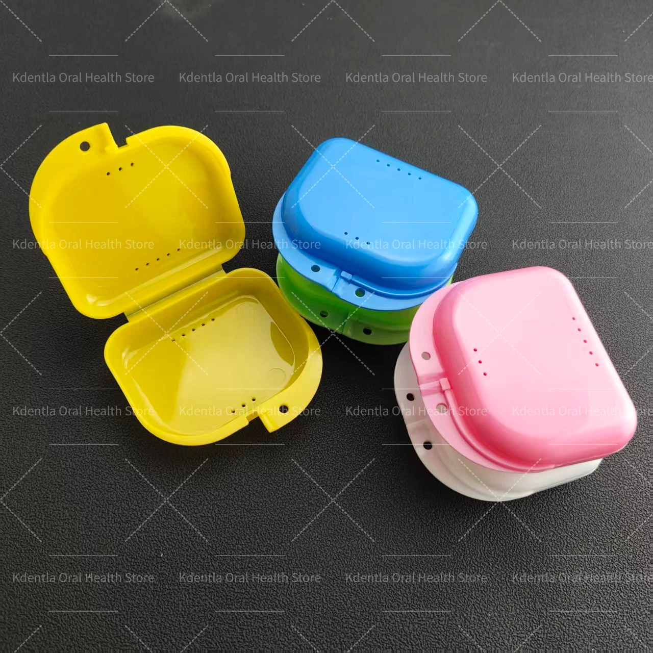 50Pcs Denture Bath Box Organizer False Teeth Appliance Container Storage Boxes Dental Bag