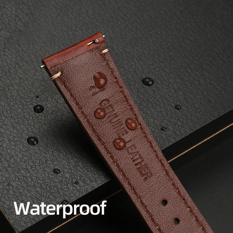 Correa de reloj de cuero genuino para hombre, Tudor, flor roja, M79910, pequeño escudo negro, correa de reloj de cuero de vaca, 20, 22mm, hebilla plegable suave