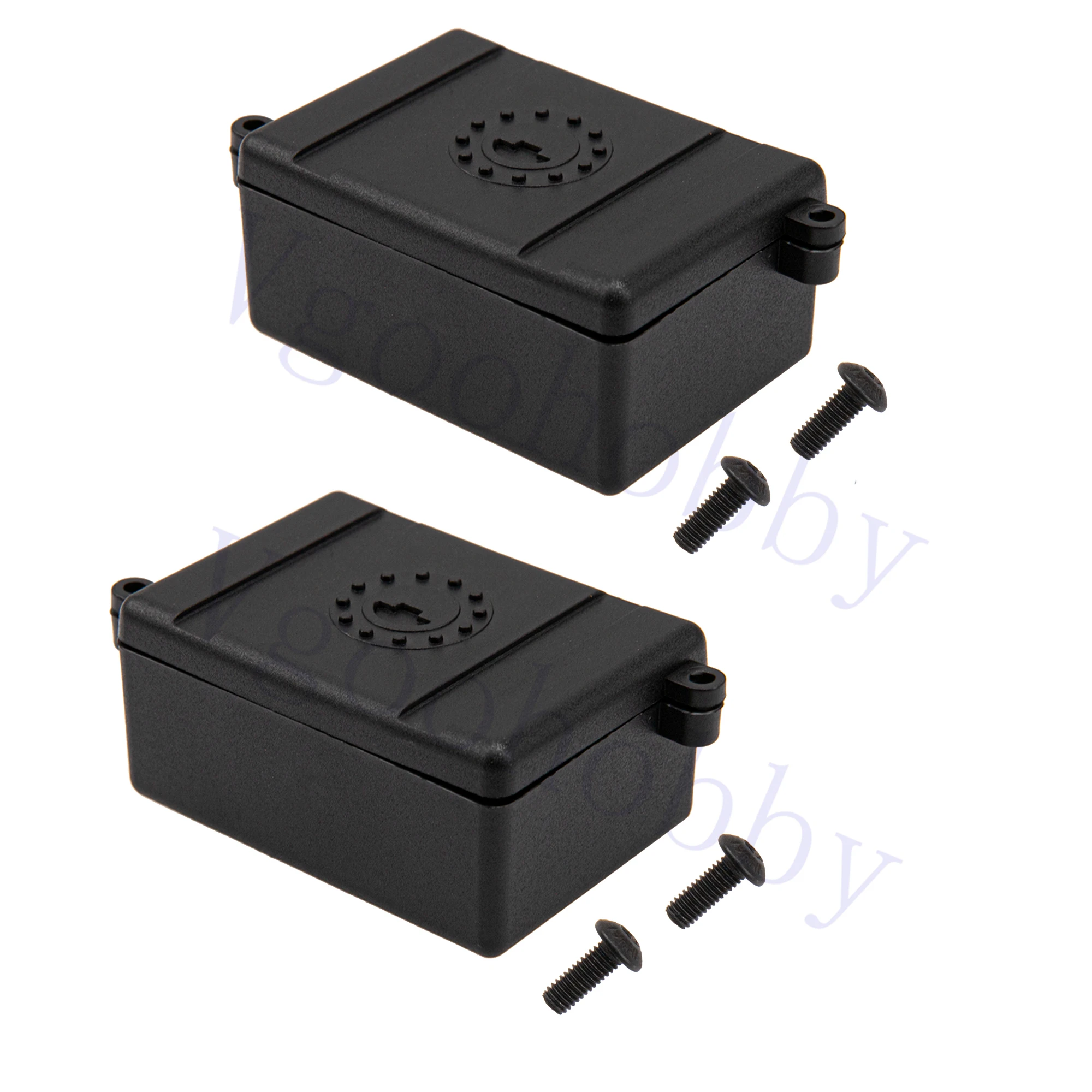 2Pcs Receiver Waterproof Box,RC ESC Receiver Dustproof Protector for Traxxas TRX-4 SCX10 90027 SCX10 90046 D90 1/10 RC Crawler