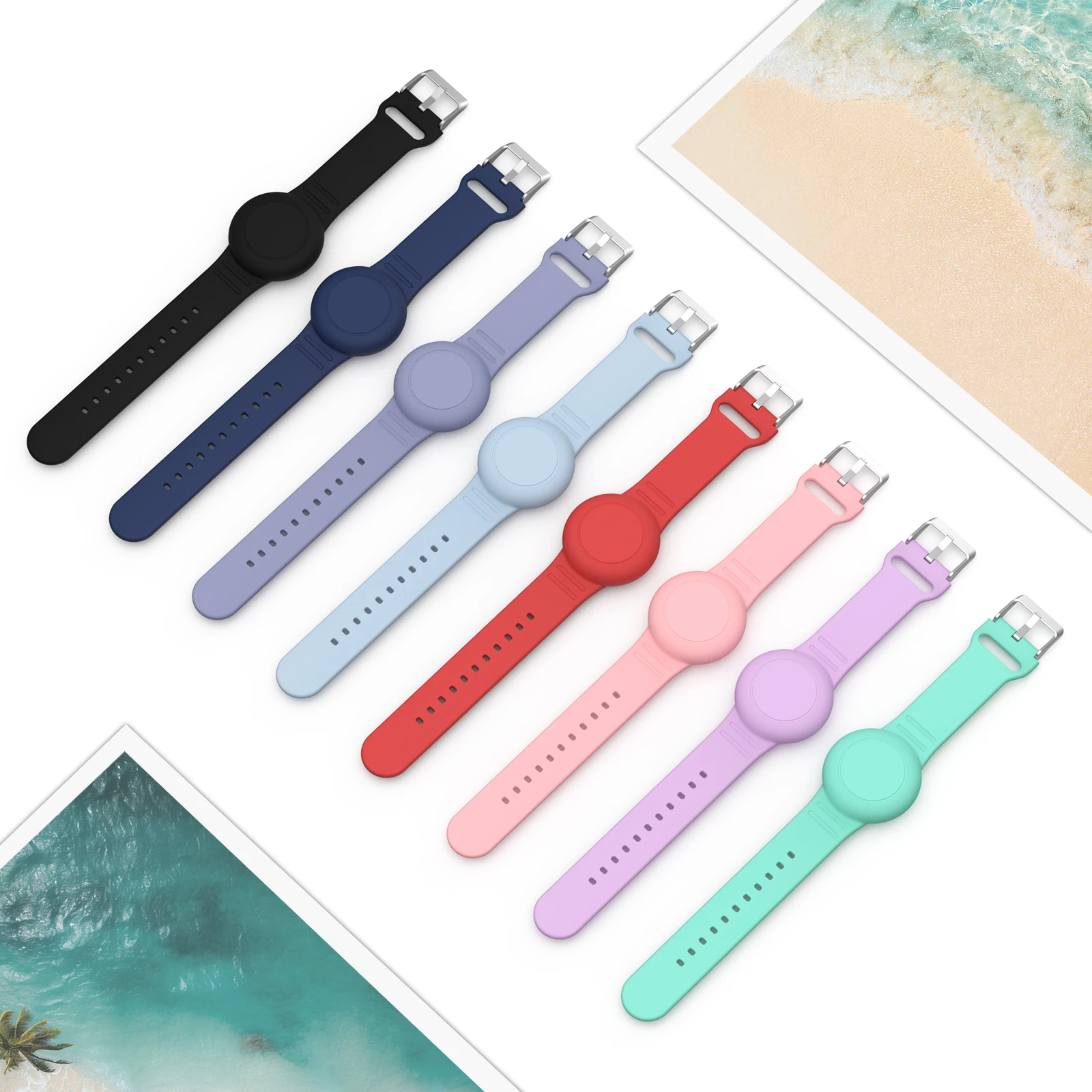 Wasserdichte Hülle für Apple AirTag Silikon-Armband Air Tag Anti-Verlust Schutzhülle für Kinder Tracker Locator Armband