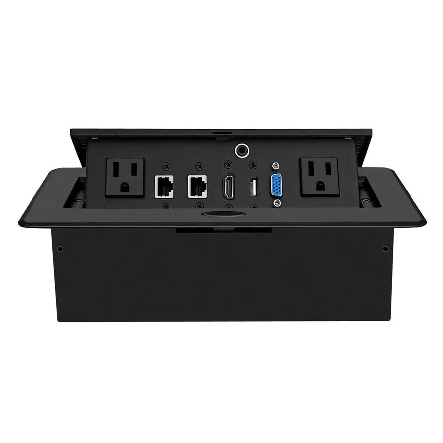 

Выдвижной сетевой блок-разветвитель с розетками и HDMI для конференц-стола