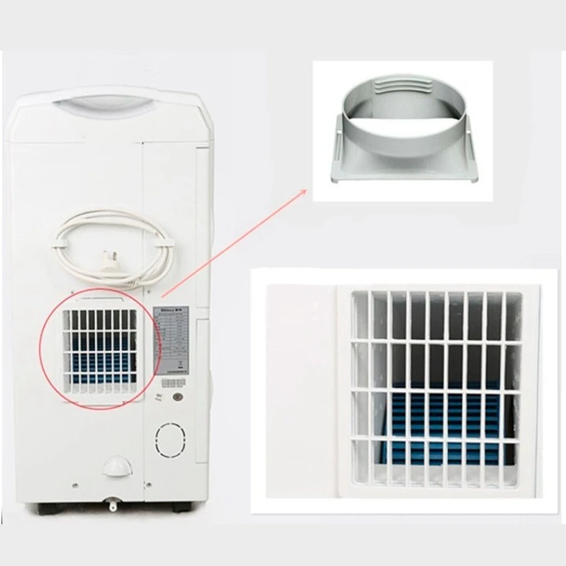 2 Square Interface 150Mm Portable Mobile Air Conditioning Exhaust Hose Adapter Air Conditioning Unit Pipe Connector