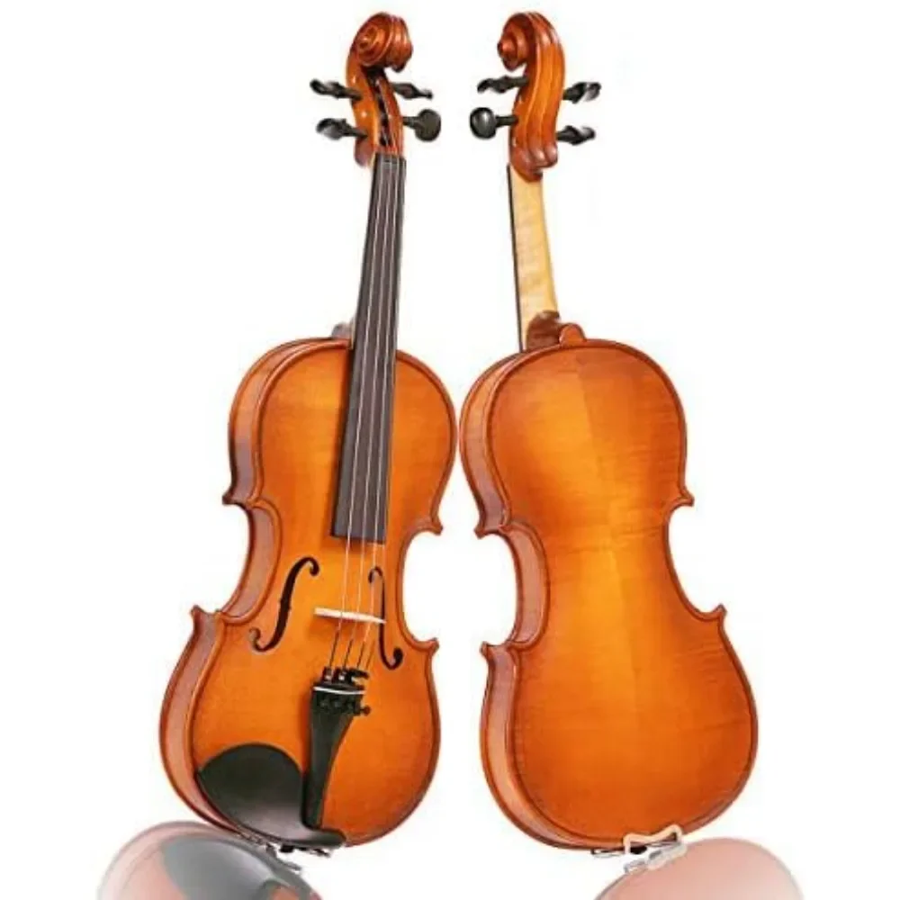 a Gliga Violin Handmade in Romania Keman Beginning Student Level Full Professional Violin 4/4 Hand Carved Solid European Wood