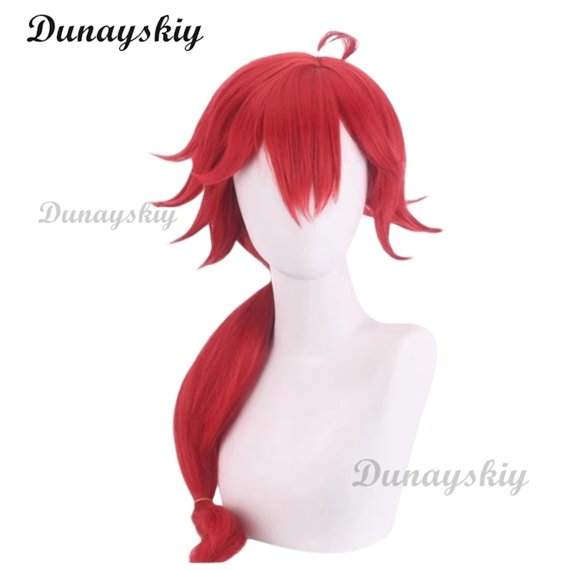 Suletta Mercury Wig Prop Mobile Suit Gundam: the Witch from Mercury Cosplay Wig Long 65cm Red Wigs Heat Resistant Halloween