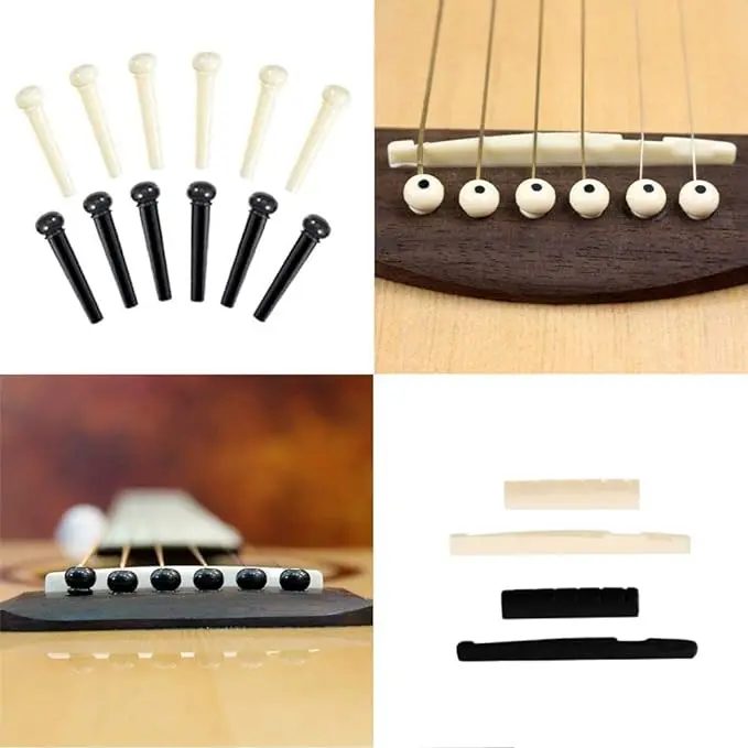 Guitar Accessories Include Acoustic Guitar Strings, capotraste guitarr , 3-in-1 Restring Tool, palheta guitarra , Bridge Pins,