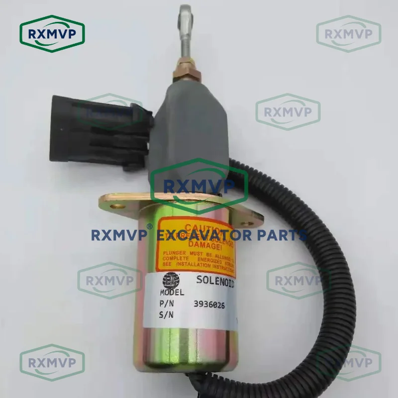 SA-4767-12 3936026 Stop Shutdown Shut-off Solenoid Valve 12V Fits Excavator 6BT5.9L Diesel Engine