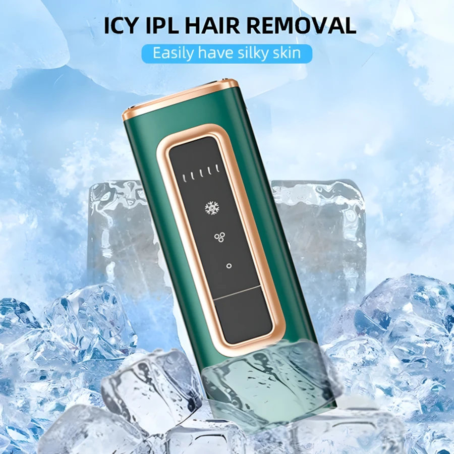 

Laser Depilator With Cooling System At-Home IPL Hair Removal for Women Men Upgraded to 9999999 Flashes