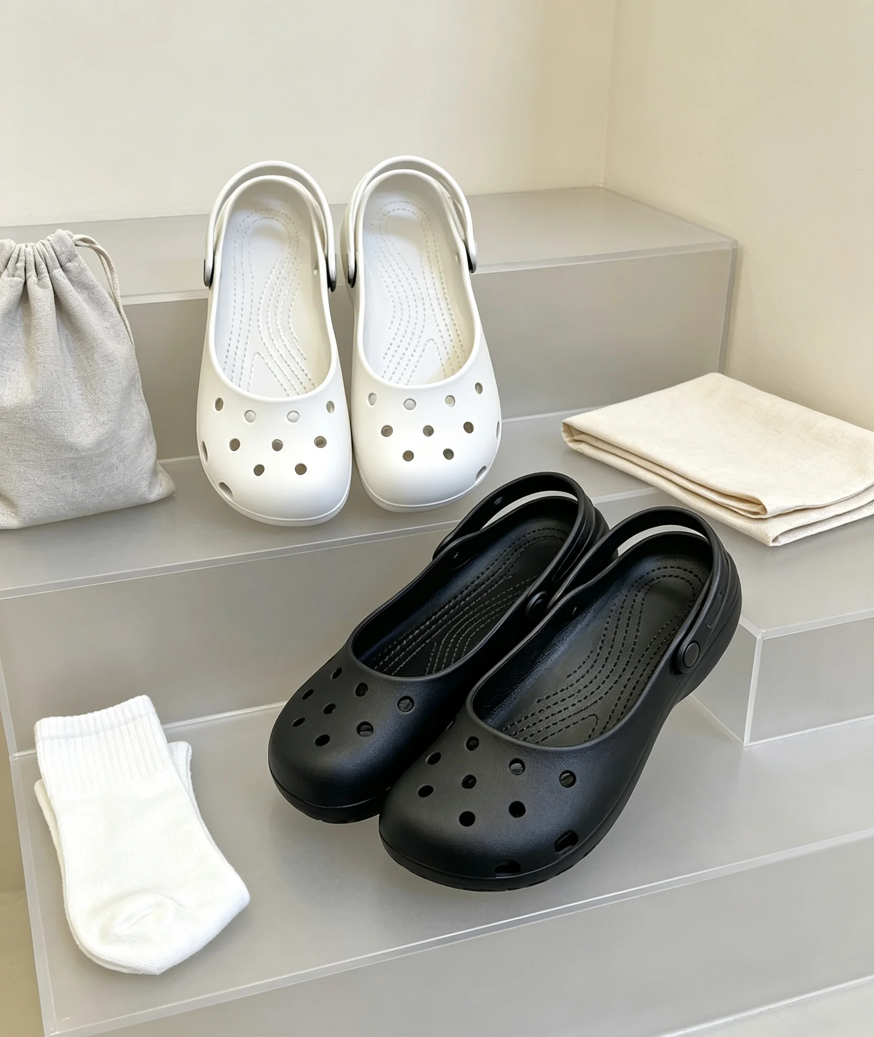 Damen-Loafer mit perforierter Sohle, weich gepolsterte Ballerinas, bequeme, rutschfeste Damenschuhe für den Alltag, geeignet für Spaziergänge am Strand. – Detail 2