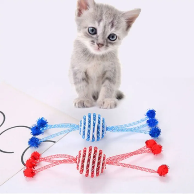 Cat Toy Wool Ball Interactive Cat Toy Sticks Toys for Cats Paw Grinder Bite-resistant Cats Toys Kitten Scratcher Pet Products