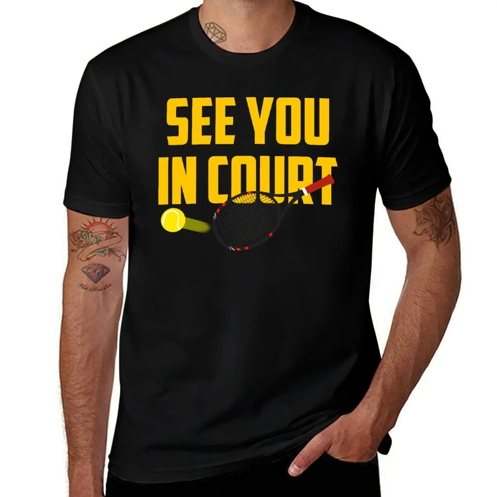 See You in Court Tennis Tennis T shirt Tennis Gifts Men Coach Gifts for men Gifts Women Birthday Gift Lover Gift Ideas C T-Shirt