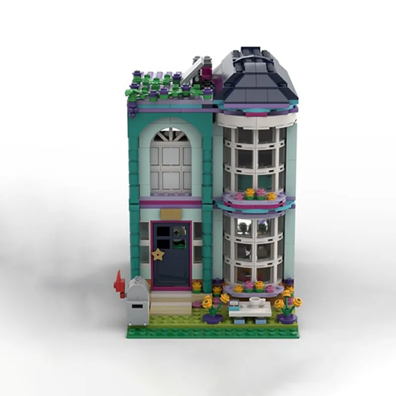 مجموعة مكعبات بناء Moc مكونة من 761 قطعة - بيت أندرياس، DIY إبداعي، مثالية للتعليم والتجميع، طراز حديث