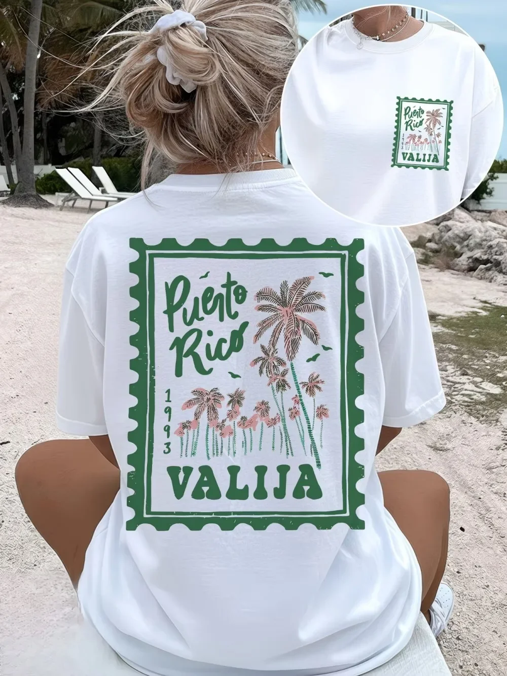 Trendy Puerto Rico Valija Graphic T Shirt Women Retro Aesthetic Harajuku Streetwear Style Summer Casual Short Sleeve Fashion Top