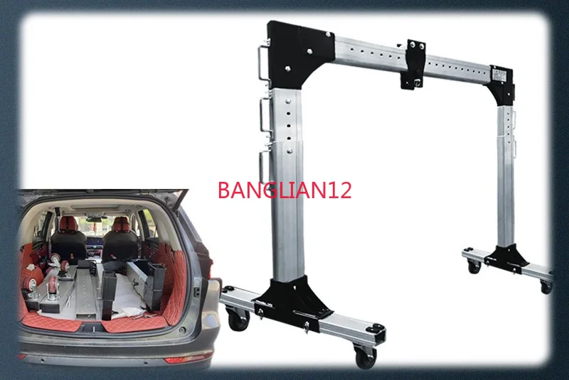 

Portable aluminum gantry, adjustable height span light gantry crane