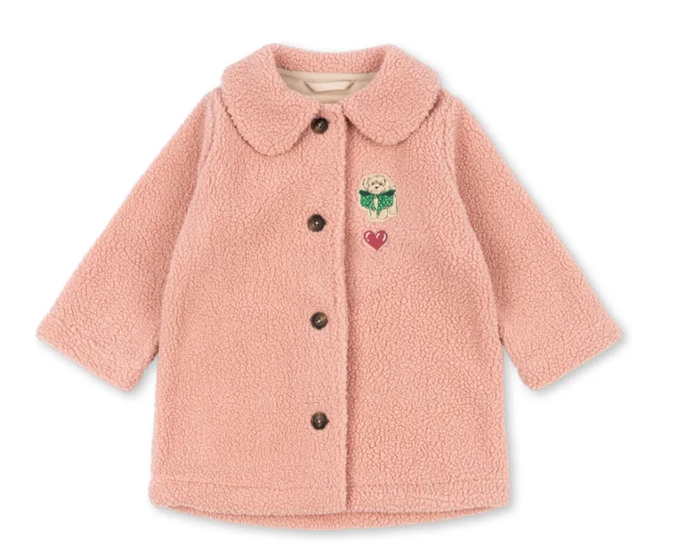 Kids Clothing Animal Print Padded Coat 2026 Autumn Winter Faux Fur Jacket Embroidery Top Boys Girls Toddler Warm Outerwear Set