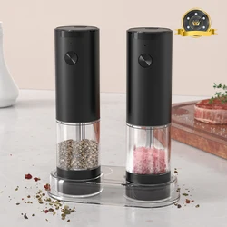 Electric Automatic Salt and Pepper Grinder Set Gravity Spice Mill Adjustable Spices Grinder Kitchen Tools