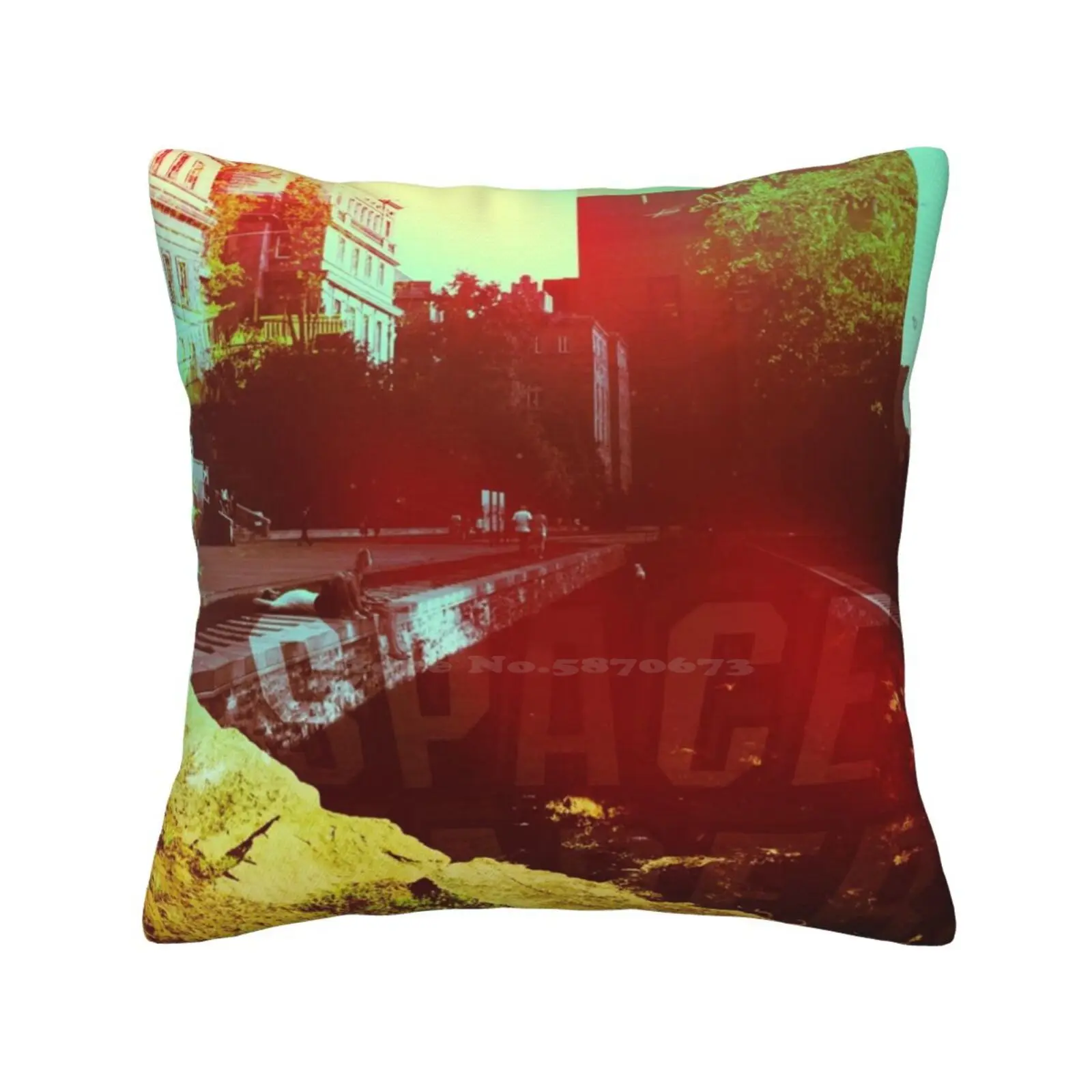 Space Fashion Sofa Throw Pillow Cover Pillowcase Urban Multiple Exposures Double Exopsures Space Mtl Funky City Buildings Deb