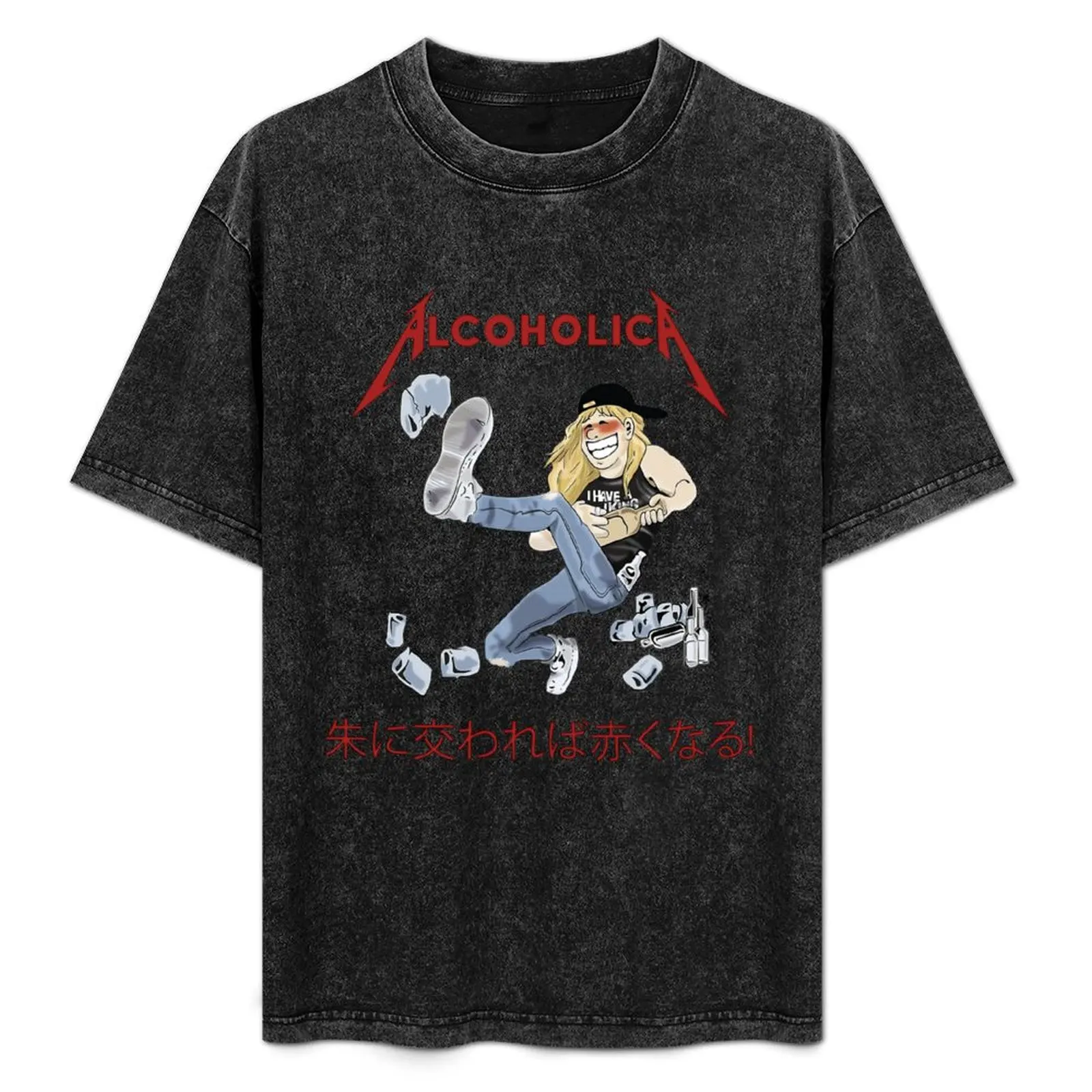 Alcoholica Young Drunk T-Shirt anime tshirt customs cheap stuff heavy weight t shirts for men