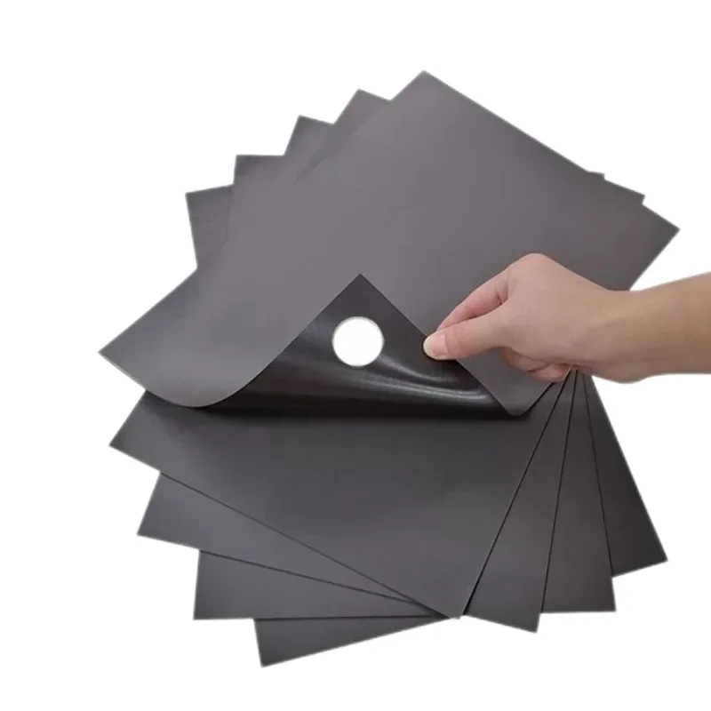 Neue A4-Magnetbögen, 0,5 mm, schwarze Magnetmatten für Kühlschrank, Foto und Bild, Stanzform, Bastelmagnete, magnetisch auf einer Seite – Detail 2