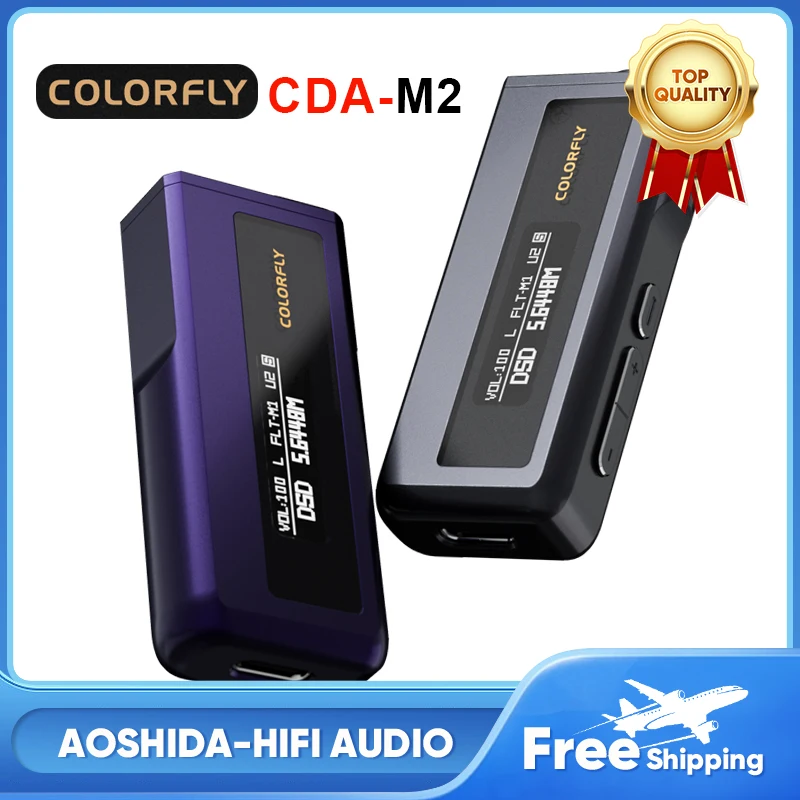 COLORFLY CDA M2 Portable MINI USB DAC/AMP Headphone Amplifier Dual CS43198 DAC Chips PCM768 DSD256 3.5+4.4m Output Headphone Amp