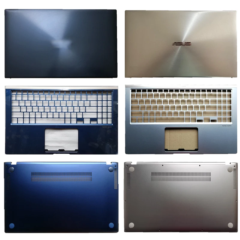 Imagem -01 - Pop Laptop Lcd Tampa Traseira Moldura Frontal Dobradiças Lcd Descanso de Mão Caixa Inferior para Asus Zenbook 15 Ux533 Ux533fd