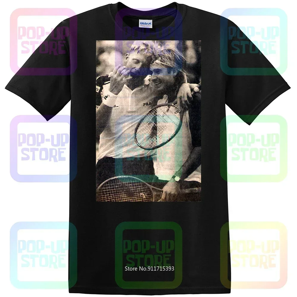 Boris Becker Andre Agassi Campioni Tennis Anni 80 1 Camiseta Camiseta Unissex Tamanho: S-3XL