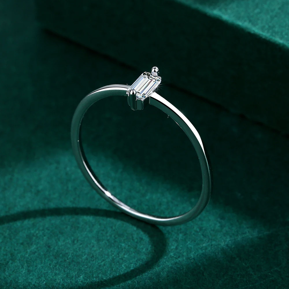 Women's 925 Sterling Silver Exquisite Rectangle Ring, Gift