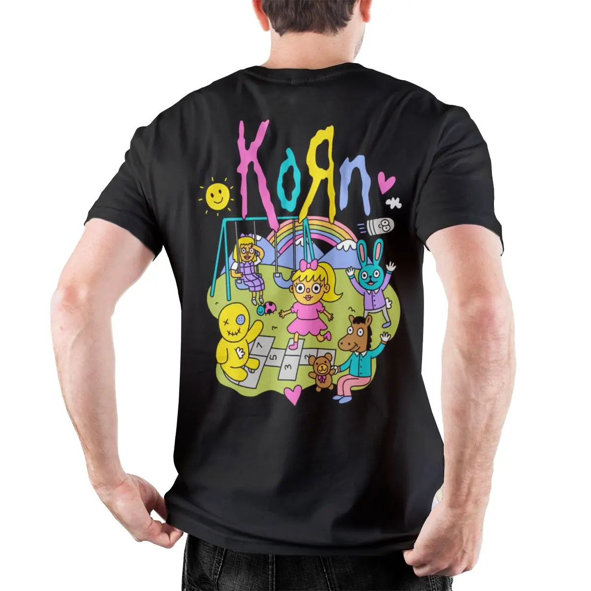 Korn Issues Rock Band T-Shirts Men Fashion 100% Cotton Tees Crew Neck Short Sleeve T Shirts Plus Size Clothes