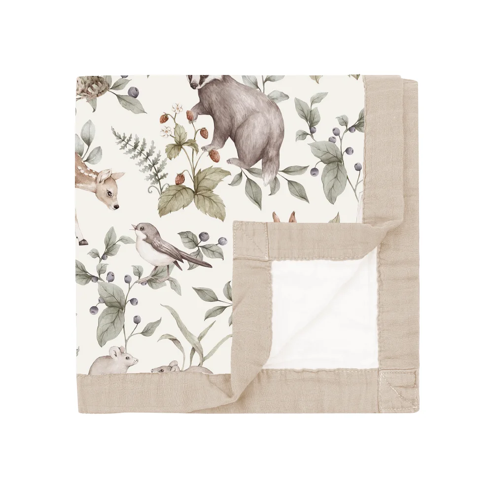 Kangobaby #My Soft Life# New Autumn Winter Premier Quality Bamboo Cotton Baby Swaddle Blanket Newborn Quilt Size 120x150cm