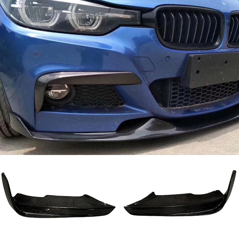 

2Pcs Car Carbon Fiber Style M Sport Front Bumper Distributor Side Splitters For -BMW F30 F31 M Sport 2012 - 2018