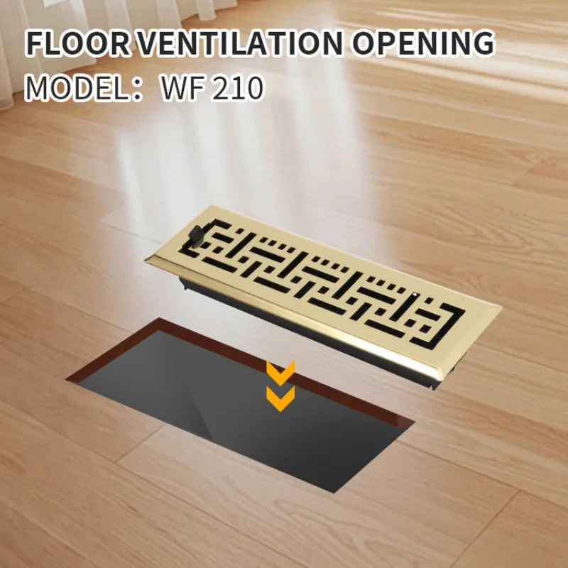 Adjustable Airflow Floor Vent Grille Cover for Bedrooms Living Rooms Offices - Home Environment Compatible Floor Vent