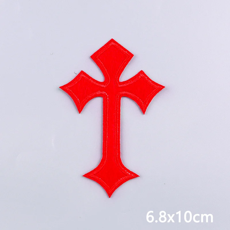 Jesus-Kreuz-Stickerei-Aufnäher für Kleidung, Gold-Silber-Kreuz-Aufnäher zum Aufbügeln für Kleidung, Persönlichkeits-Applikationen, Basteldekoration – Detail 8