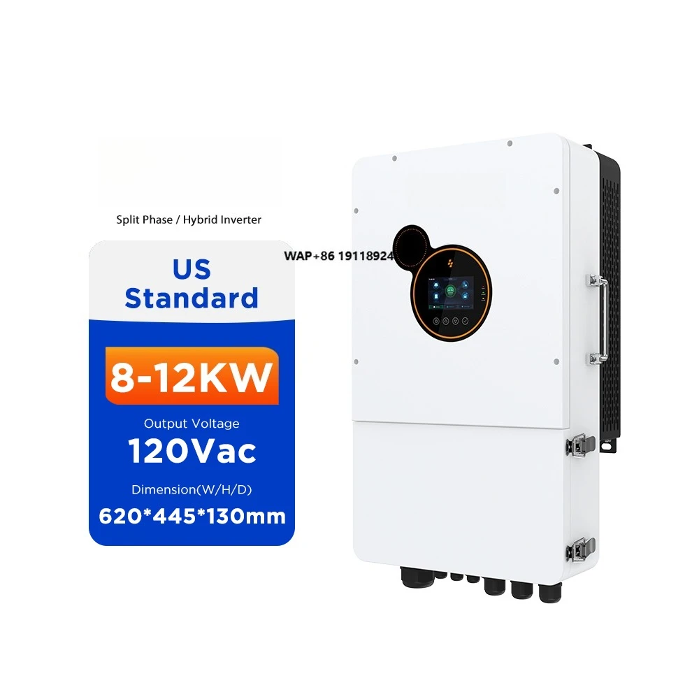 

South American 48V 8kw 10kW 12KW Hybrid Inverter 110/220V Built-in Dual 200A All in One Split Phase Hybrid Solar Inverter
