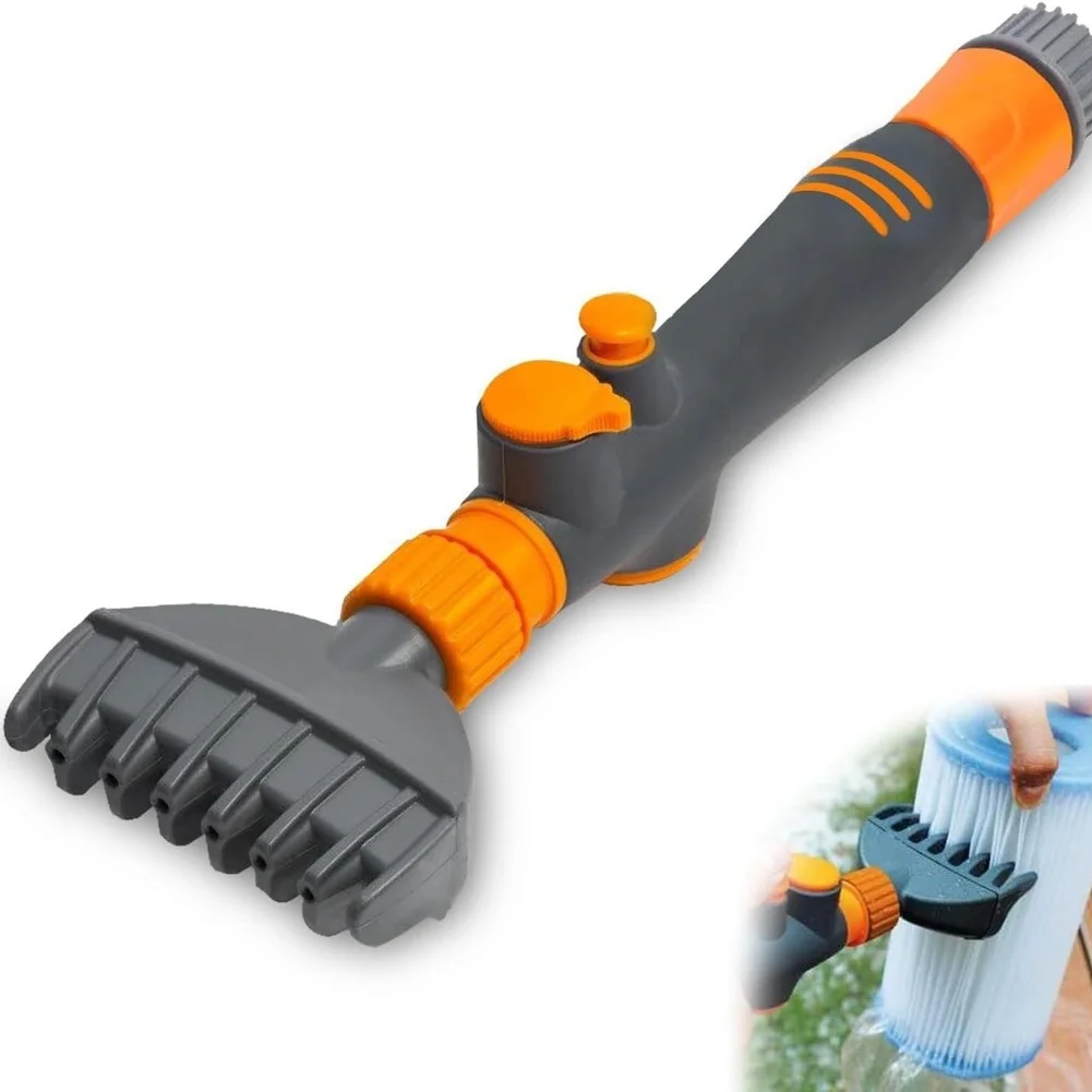 Pool Filter Cleaning Brush Handheld ABS Tool for Rinsing For Paper Filter Cartridges in Swimming Pools and Spas
