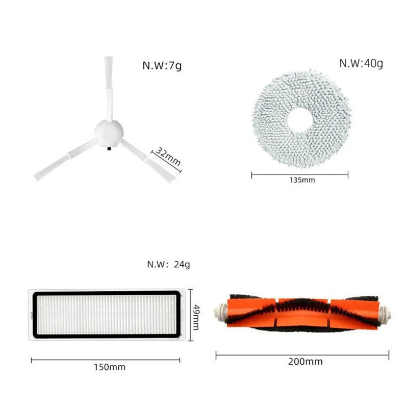ل شاومي روبوت فراغ S10 + / S10 زائد قطع الغيار الملحقات الرئيسية الجانب فرشاة Hepa تصفية ممسحة خرقة القماش