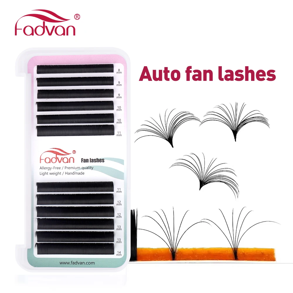 Fadvan 1 Second Easy Fanning Makeup Lashes Extension False Eyelash Blooming DIY Fans 2D/3D/4D/5D/10D Grafting/Building