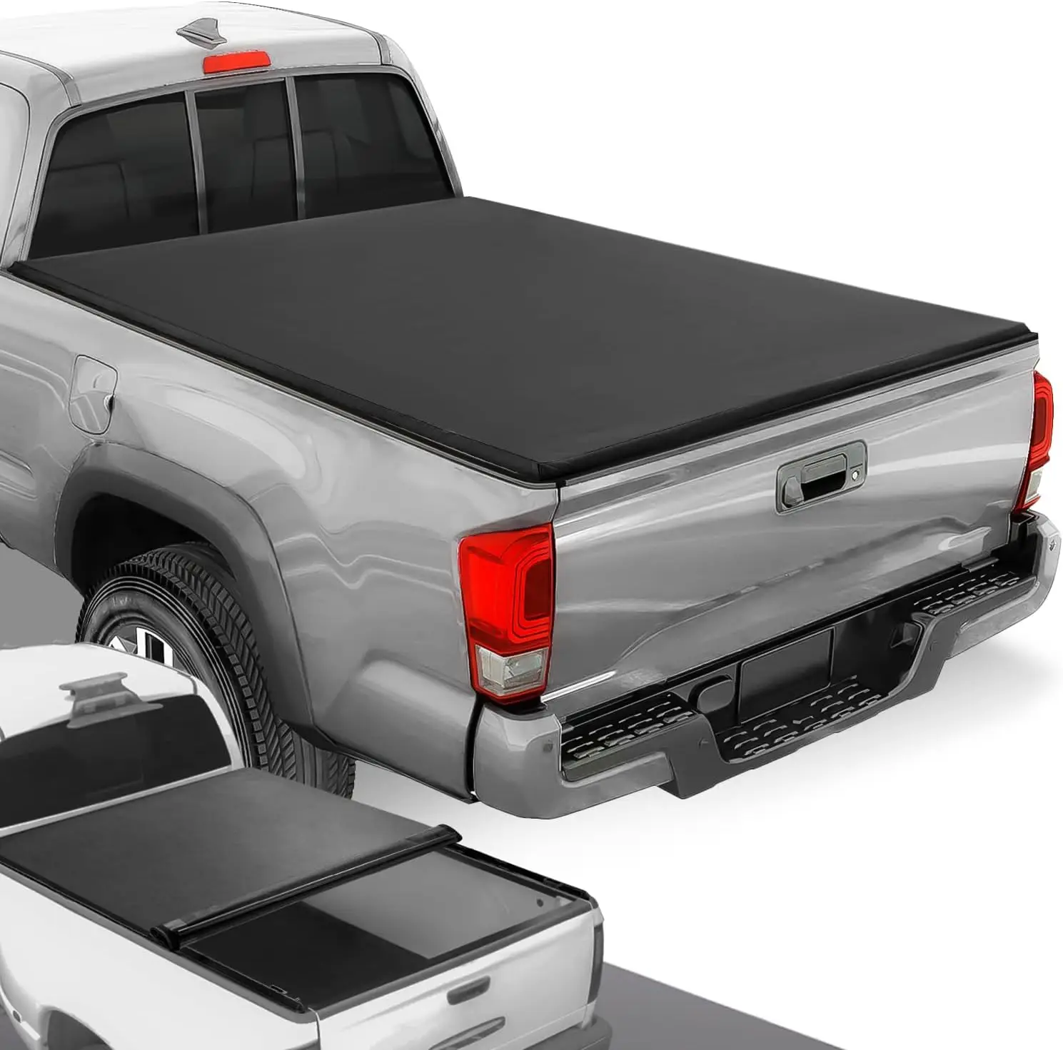 

TTC-RU-004 Pickup Truck Bed Soft Roll-Up Tonneau Cover Compatible with 1997-2003 F-150 6.5Ft Fleetside / Styleside